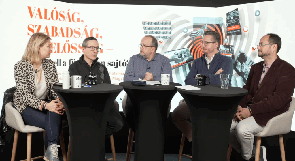 Miklós Sebők's discussion on AI and Journalism at Political Capital's event
